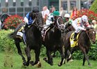 Einstein (far left) takes the Woodford Reserve for the 2nd year in a row.<br><a target="blank" href="http://www.bloodhorse.com/horse-racing/photo-store?ref=http%3A%2F%2Fpictopia.com%2Fperl%2Fgal%3Fprovider_id%3D368%26ptp_photo_id%3D8063432%26ref%3Dstory">Order This Photo</a>