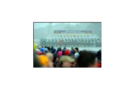 Despite the weather, the crowd came out to the Breeders' Cup Friday.