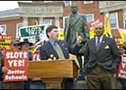 Maryland Gov. Robert Ehrlich speaks at pro-slots rally Tuesday.