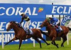 Nathaniel and William Buick win the Coral-Eclipse at Sandown Park.