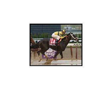 Raging Fever held on to win Saturday's Bed o' Roses Stakes.