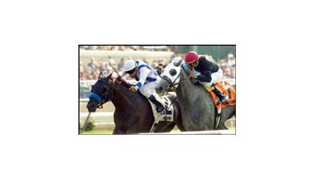 Amorama (2) beats Island Fashion to win the John C. Mabee Handicap, Saturday at Del Mar.