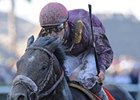 Dialed In wins the 2011 Florida Derby.
<br><a target="blank" href="http://www.bloodhorse.com/horse-racing/photo-store?ref=http%3A%2F%2Fpictopia.com%2Fperl%2Fgal%3Fprovider_id%3D368%26ptp_photo_id%3D9474036%26ref%3Dstory">Order This Photo</a>