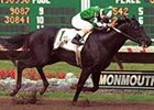 Rize, under Jose Ferrer, draws off to a nine-length win in the Iselin Handicap at Monmouth Park.