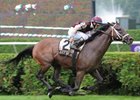 Justenuffhumor fights to win the 2009 Fourstardave Handicap at Saratoga.<br><a target="blank" href="http://www.bloodhorse.com/horse-racing/photo-store?ref=http%3A%2F%2Fpictopia.com%2Fperl%2Fgal%3Fprovider_id%3D368%26ptp_photo_id%3D8379938%26ref%3Dstory">Order This Photo</a>
