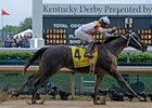 Four Gifts pulls away in the Eight Belles.<br><a target="blank" href="http://www.bloodhorse.com/horse-racing/photo-store?ref=http%3A%2F%2Fpictopia.com%2Fperl%2Fgal%3Fprovider_id%3D368%26ptp_photo_id%3D8063250%26ref%3Dstory">Order This Photo</a>