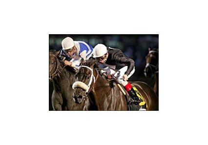 Balto Star, edging Dynever to win the Meadowlands Cup.