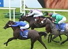 Blue Bunting wins the Irish Oaks.