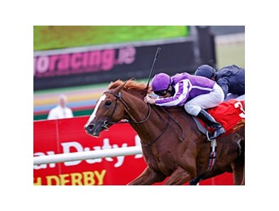 Cape Blanco held off stablemate Midas Touch by a half-length to capture the Dubai Duty Free Irish Derby at the Curragh.