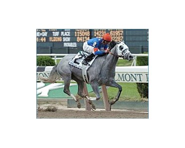 Stellar Jayne and Robby Albarado cruise to victory in the Grade I Gazelle, Saturday at Belmont.