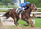 Be Fair splashes to victory in the Lake George.<br><a target="blank" href="http://www.bloodhorse.com/horse-racing/photo-store?ref=http%3A%2F%2Fpictopia.com%2Fperl%2Fgal%3Fprovider_id%3D368%26ptp_photo_id%3D8377475%26ref%3Dstory">Order This Photo</a>