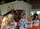 Big Brown, Kent Desormeaux, and the Hooters Girls.