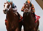 El Padrino (left) outfinishes Mark Valeski to win the Risen Star.<br><a target="blank" href="http://www.bloodhorse.com/horse-racing/photo-store?ref=http%3A%2F%2Fpictopia.com%2Fperl%2Fgal%3Fprovider_id%3D368%26ptp_photo_id%3D9818527%26ref%3Dstory">Order This Photo</a>