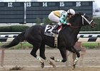Fabulous Strike cruises to victory in the Fall Highweight Handicap.<br><a target="blank" href="http://www.bloodhorse.com/horse-racing/photo-store?ref=http%3A%2F%2Fpictopia.com%2Fperl%2Fgal%3Fprovider_id%3D368%26ptp_photo_id%3D6878002%26ref%3Dstory">Order This Photo</a>