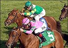 Ticker Tape (5) holds on to win the Queen Elizabeth II Challenge Cup, Saturday at Keeneland.