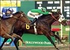 Proud Tower Too, inside, beats Jack's Wild to the wire in the On Trust Handicap.