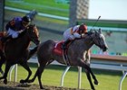 Indyanne holds off Wild Gams to score in the Thoroughbred Club of America Stakes.
