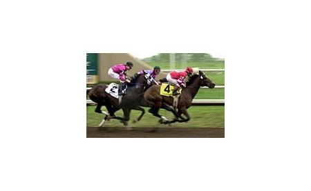 Percy Hope, holding off Fifty Stars to win the Lone Star Derby.