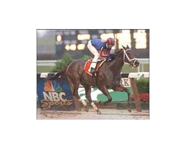 Adieu takes Frizette over sloppy Belmont track.