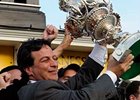 Paul Pompa, Jr. with the 2008 Preakness trophy