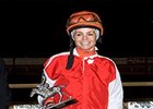 Tara Hemmings won the seventh annual female jockeys challenge at Hoosier Park.