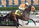 Springside takes the Demoiselle Stakes under Garrett Gomez.<br><a target="blank" href="http://www.bloodhorse.com/horse-racing/photo-store?ref=http%3A%2F%2Fpictopia.com%2Fperl%2Fgal%3Fprovider_id%3D368%26ptp_photo_id%3D6898325%26ref%3Dstory">Order This Photo</a>