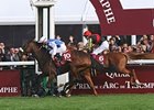 Solemia winning the Prix De l'Arc de Triomphe.
<br><a target="blank" href="http://photos.bloodhorse.com/AtTheRaces-1/at-the-races-2012/22274956_jFd5jM#!i=2133918968&k=gpj7Wf9">Order This Photo</a>