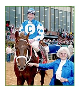 Smarty Jones, with owner Patricia Chapman.