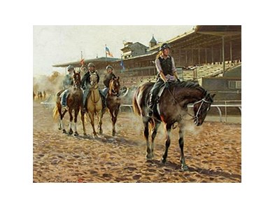 Morning Exercise at Santa Anita Painting