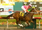 Bickersons took the field nearly all the way in winning the Moccasin Stakes at Hollywood Park.<br><a target="blank" href="http://www.bloodhorse.com/horse-racing/photo-store?ref=http%3A%2F%2Fpictopia.com%2Fperl%2Fgal%3Fprovider_id%3D368%26ptp_photo_id%3D8649034%26ref%3Dstory">Order This Photo</a>
