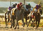 Stardom Bound sweeps to victory in the Del Mar Debutante (gr. I). <br><a target="blank" href="http://www.bloodhorse.com/horse-racing/photo-store?ref=http%3A%2F%2Fpictopia.com%2Fperl%2Fgal%3Fprovider_id%3D368%26ptp_photo_id%3D5755343%0D%0A%26ref%3Dstory">Order This Photo</a>