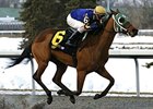 Helen Belen won the Valdale at Turfway by 15 lengths.