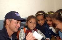 Hillenbrand, Actor Gary Sinise Launch Operation Iraqi Children Hillenbrand, Actor Gary Sinise Launch Operation Iraqi Children