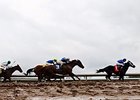 Racing in the mud at Keeneland