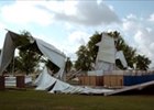 Temporary stalls damaged at Ocala Breeders' Sales Co.