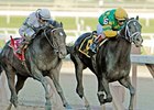 Atoned (green and yellow silks) will have his final Kentucky Derby (gr. I) prep in the $500,000 Illinois Derby (gr. II) April 5.