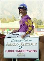 Jockey Aaron Gryder Hits 3,000-Win Mark Jockey Aaron Gryder Hits 3,000-Win Mark