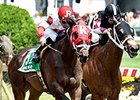 Sandbar shakes free from Happy My Way to win the Maryland Sprint Handicap.<br><a target="blank" href="http://photos.bloodhorse.com/AtTheRaces-1/At-the-Races-2015/i-9b9tVfj">Order This Photo</a>