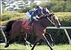 Kim Loves Bucky wins the Elkhorn, Wednesday at Keeneland.