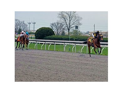 Nina Fever broke her maiden April 3 at Keeneland by eight lengths.