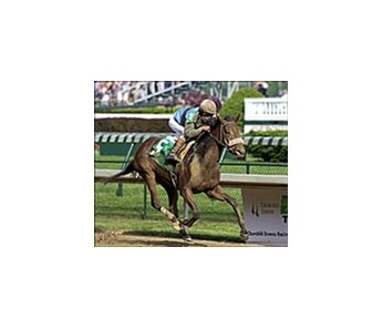Edgar Prado takes the Ky Oaks aboard stumbling longshot Bird Town.
