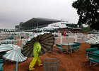 Preparations for Hurricane Irene at Monmouth Park.