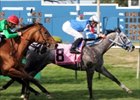 Ambition Unbridled, with Corey Lanerie up, wins the Dr. A.B. Leggio Memorial Handicap, Saturday at Fair Grounds.