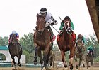 Alsvid (center) defeated Work All Week (right) in the May 30 Aristides.