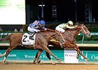 Noble Bird holds off Lea to win the Stephen Foster Handicap.<br><a target="blank" href="http://photos.bloodhorse.com/AtTheRaces-1/At-the-Races-2015/i-vjW532M">Order This Photo</a>