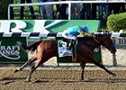 American Pharoah winning the Belmont Stakes.
<br><a target="blank" href="
http://photos.bloodhorse.com/TripleCrown/2015-Triple-Crown/Belmont-Stakes-147/i-gnxnk4t">Order This Photo</a>