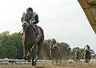 Got Lucky leaves her competition behind in the Molly Pitcher (gr. III) at Monmouth Park.