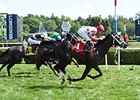 Unbridled Daddy broke his maiden at Saratoga on the grass in his second start.