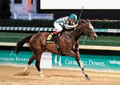 Frivolous wins the Fleur de Lis Handicap (gr. 2) at Churchill Downs on June 13, 2015.