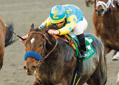 Pioneerof the Nile digs in to take the CashCall Futurity.